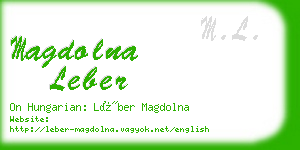 magdolna leber business card